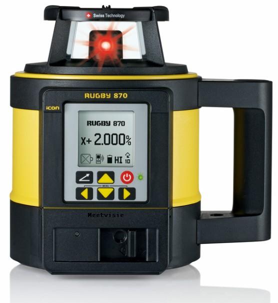 Hellingslaser Leica Rugby 870 - bouwlaser - Ook service, onderhoud, reparatie en controle. Meetvisie Velp, Arnhem Gelderland.
