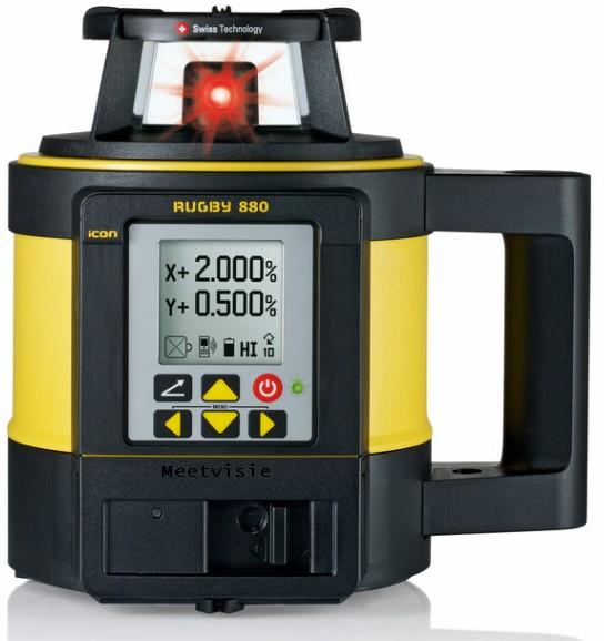 Hellingslaser Leica Rugby 880  bouwlaser - Ook controle, service, onderhoud en reparatie. Meetvisie ook service in de Betuwe.