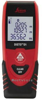 Laser afstandmeter Leica Disto D1 - Meetvisie ook verkoop van laser accessoires in Oost Nederland.