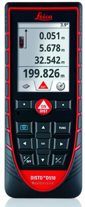 Laser afstandmeter Leica Disto D510 - Meetvisie ook verkoop van gebruikte bouwlasers en waterpastoestellen.