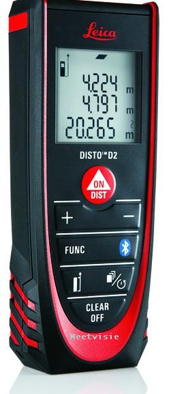 Laser afstandmeter Leica Disto D2 - Meetvisie ook verkoop van laser accessoires in Gelderland.