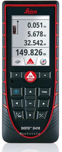 Laser afstandmeter Leica Disto D410 - Meetvisie ook verkoop van laser toebehoren in Gelderland.