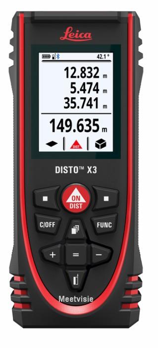 Leica Disto X3  Laser afstandsmeter - Meetvisie ook reparatie en kalibreren, regio Arnhem, Heteren, Nijmegen en lent.